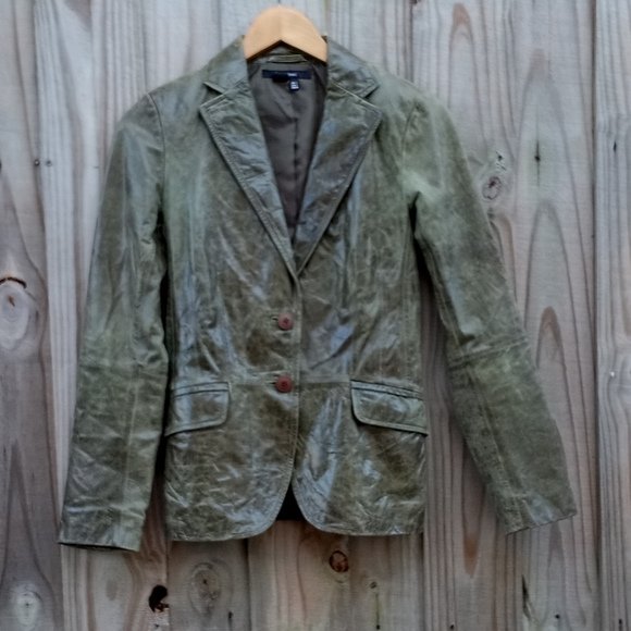 Zara Jackets & Blazers - Zara Basic Distressed Leather Jacket